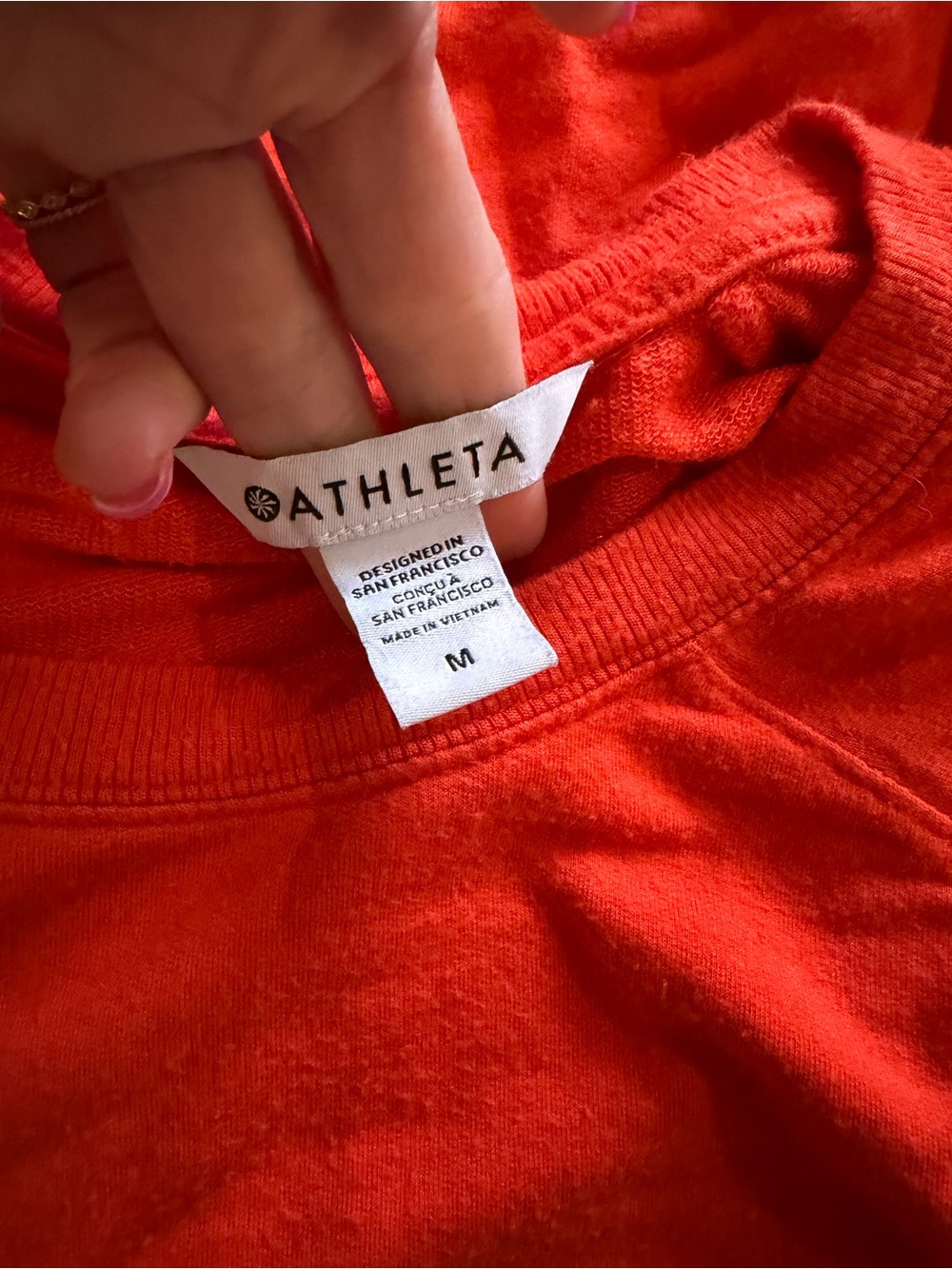 Athleta Red-Orange Crewneck Sweatshirt - Picture 4 of 4